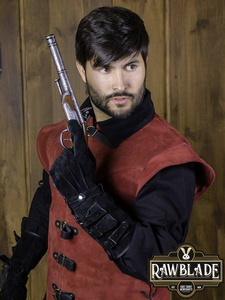 Jules Short Splitleather Jerkin - Red