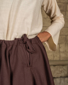 Ursula Skirt Premium Canvas Brown - płócienna spódnica