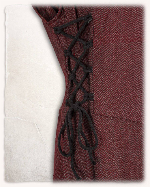 Uma Dress Herringbone Bordeaux - suknia z wełny filcowanej