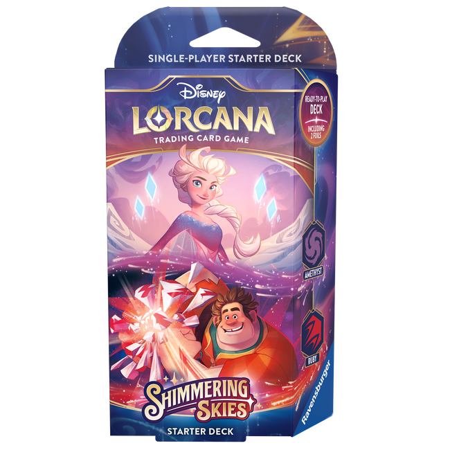 Disney Lorcana: Shimmering Skies Starter Deck Ruby and Amethyst