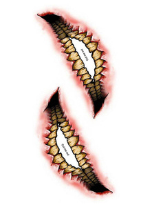 Evil Grin Big Mouth Tattoo - tatuaż tymczasowy