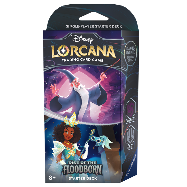 Disney Lorcana: Rise of the Floodborn Starter Deck Amethyst and Steel