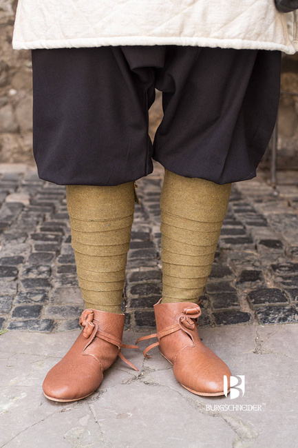 Wool Winingas Aki - Autumn Green - owijacze na nogawki z filcowanej wełny