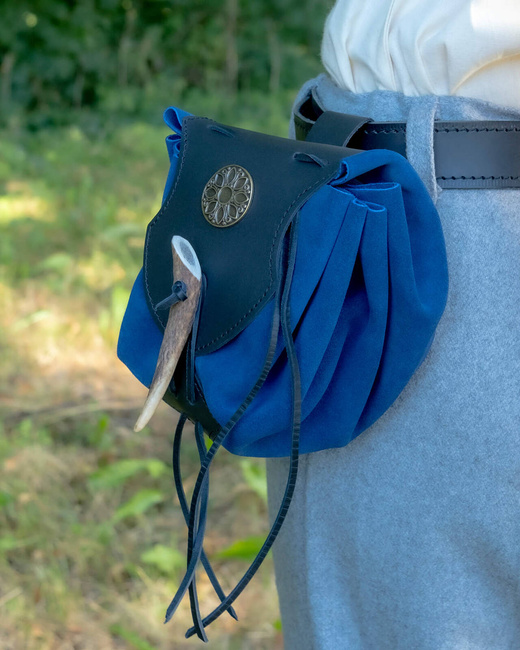 Cielo belt bag - Blue - skórzana kaletka