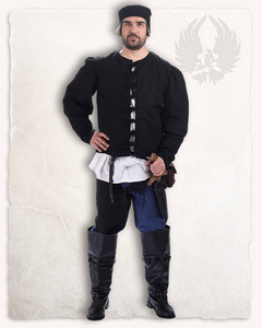 Rafael Cap Black - średniowieczna czapka z wełny