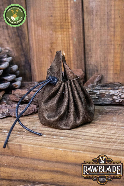 Adventurer's Coin Bag, Leather Free - Brown