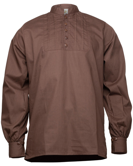 Lucious - Brown - koszula bawełniana