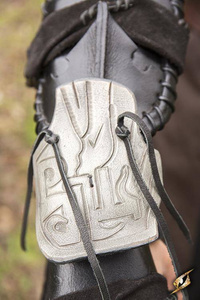 Bone Bracer - Right Arm Bracer - Black/Desert Beige