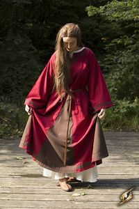 Dress Astrid - Red/Brown