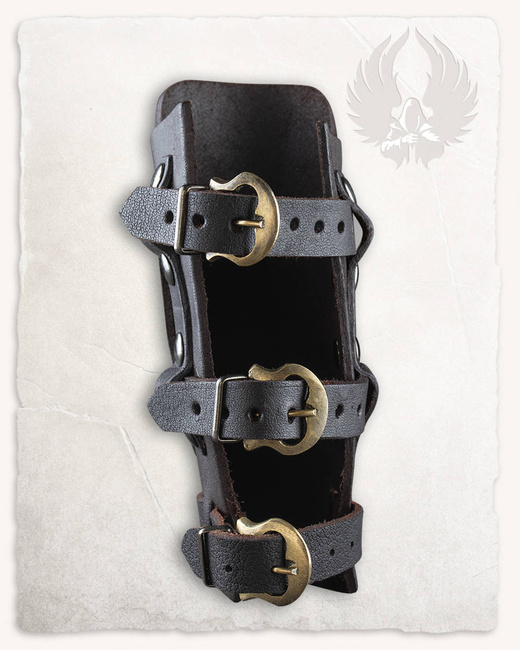 Geralt Bracers with Throwing Dagger Holder - Right - Brown