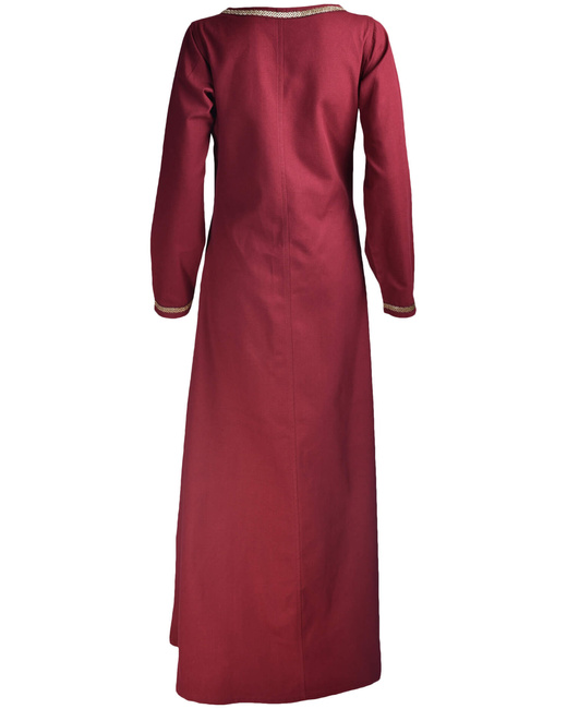 Heloise Dress Bordeaux - płócienna suknia