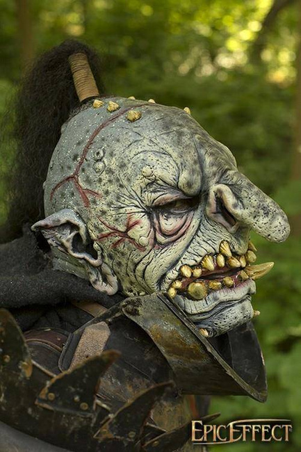 Troll - Grey w. Hair / maska lateksowa Troll