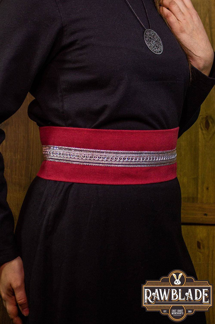 Jeanne fabric belt - Red