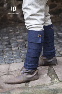 Wool Winingas Aki - Blue - owijacze na nogawki z filcowanej wełny