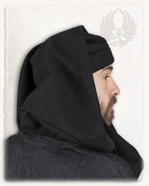 Rafael Chaperon Canvas Black - średniowieczna czapka