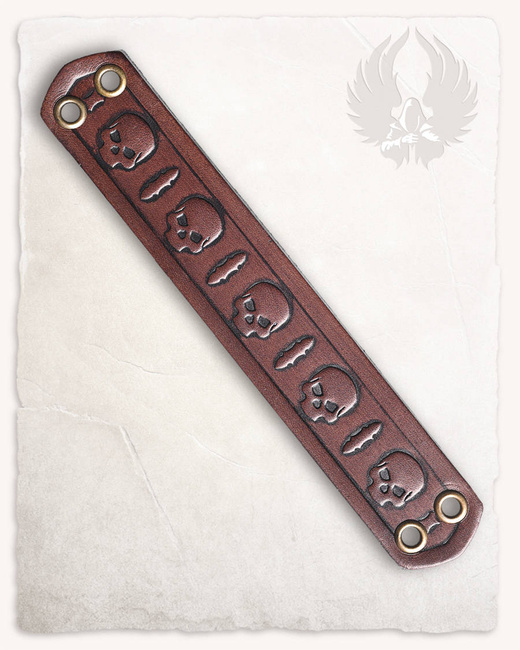 Bracelet Narrow - Skull - Brown