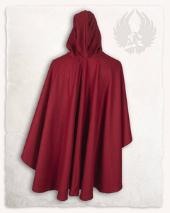Kim Cloak Wool Bordeaux - wełniana półpeleryna z kapturem