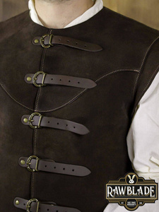 Jules Short Splitleather Jerkin - Brown