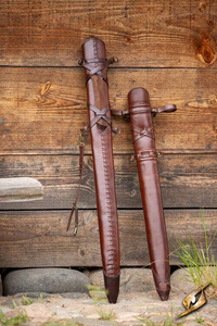 Sword Belt Scabbard Brown/Dark Brown 75 cm - pochwa na miecz larpowy