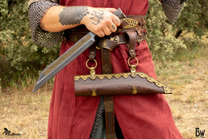 Seax scabbard - Brown - pochwa na seax