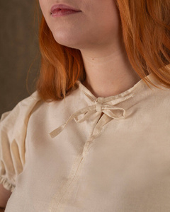 Elisa Blouse Cream - płócienna bluzka