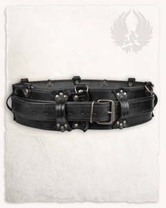 Luthor Belt Black - skórzany szeroki pas