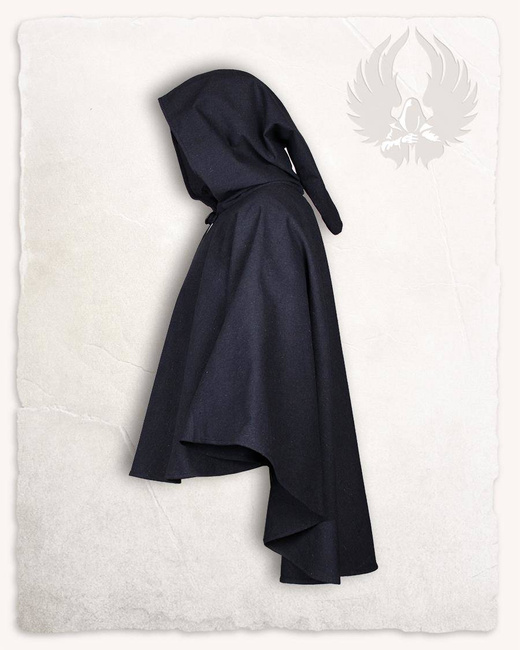 Kim Short Cape Canvas Black- półpeleryna z kapturem