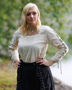 Abby Blouse Metal Eyelets - Cream