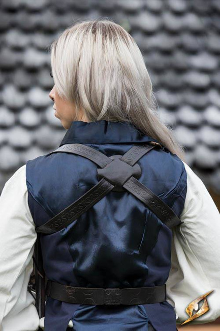 Wand Shoulder Holster - Black Leather