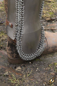 Persian Greaves - Polished Steel