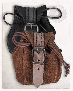 Friedhelm Leather Pouch Brown - zamszowa sakiewka