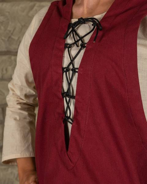 Lenora Sleeveless Tunic Premium Canvas Bordeaux - płócienna tunika