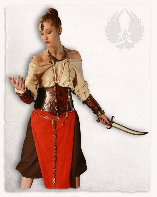 Isolde Bodice Celtic Brown - skórzany gorset