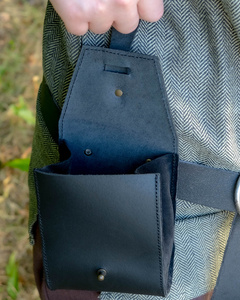 Segura belt bag - Black - skórzana kaletka