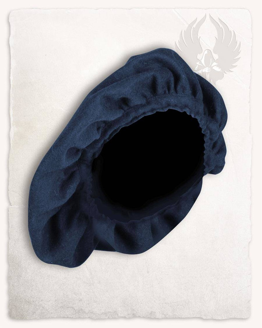 Stefan Beret Wool Blue - beret średniowieczny z wełny