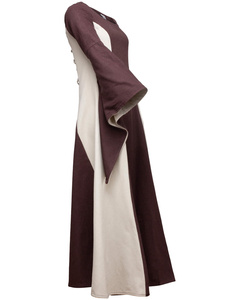 Calla Dress Canvas Brown/Cream - płócienna suknia