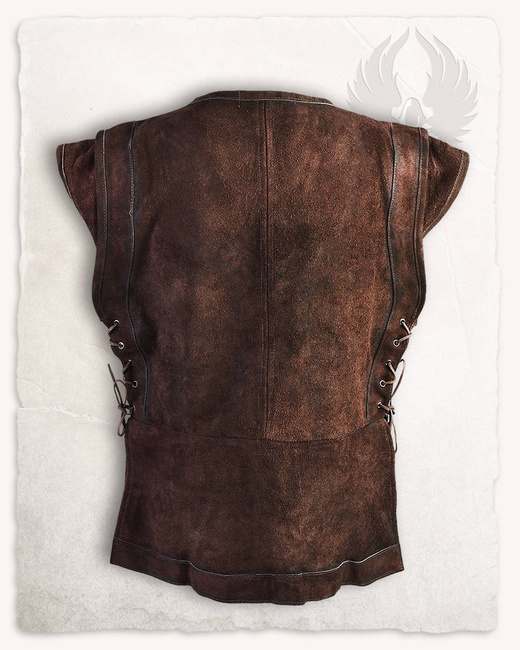 Penda Leatherjerkin Suede Brown - zamszowy bezrękawnik