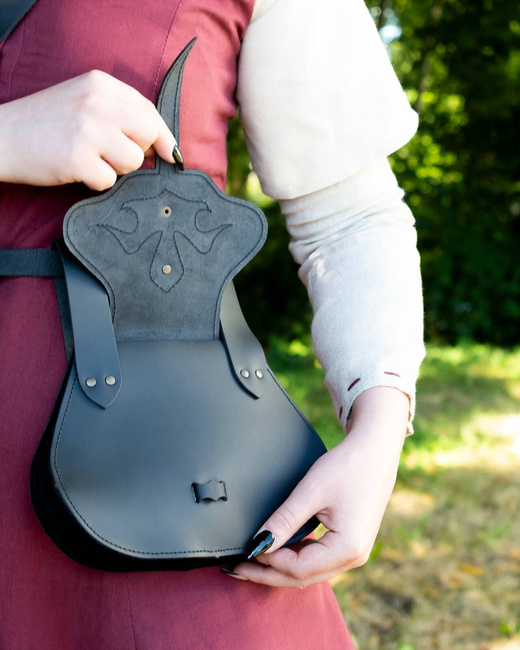 Marisol belt bag - Black- skórzana kaletka