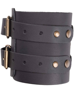 Alejo bracelet - Black - skórzana bransoleta