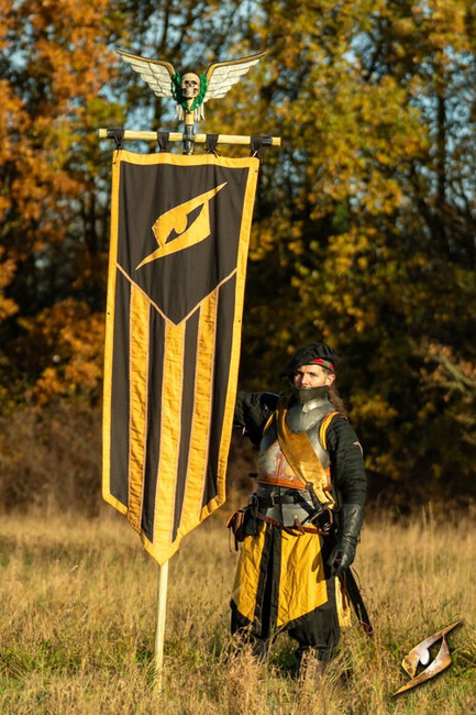 Winged Skull Top - modułowe zakończenie drzewca