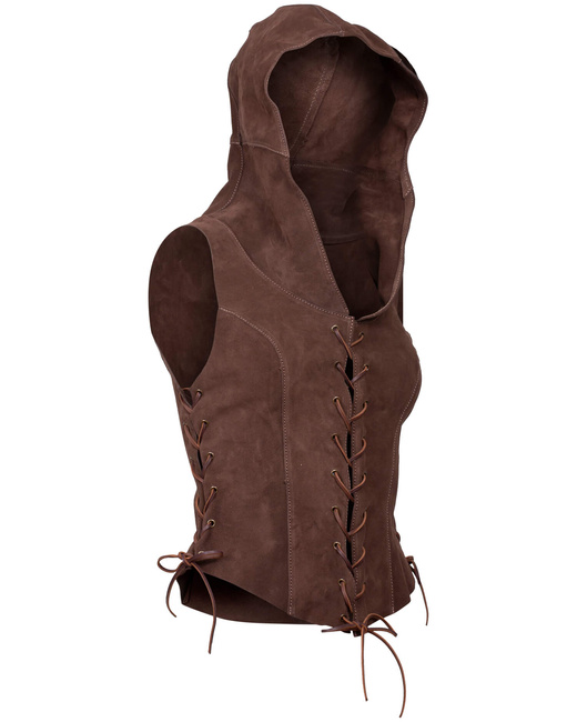 Sombra Vest - Brown - zamszowa kamizelka