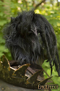 Orc Brute w. Hair - Green / maska lateksowa Dziki Ork.