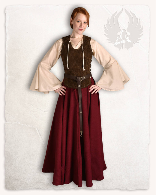 Lucy Leather Bodice Brown - zamszowa kamizelka