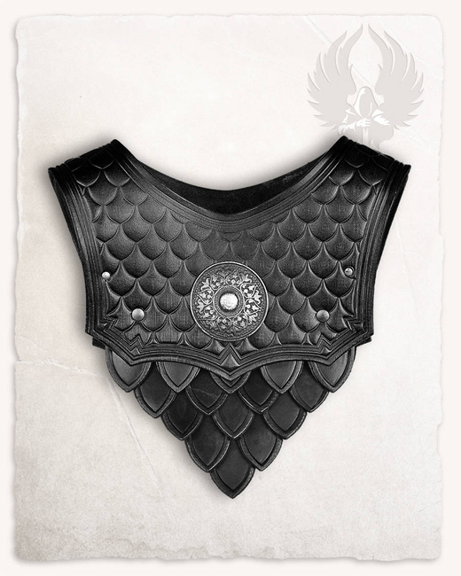 Hektor Leather Gorget - Black
