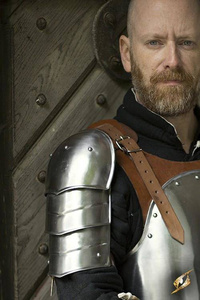 Shoulder Plate Mercenary - Polished Steel