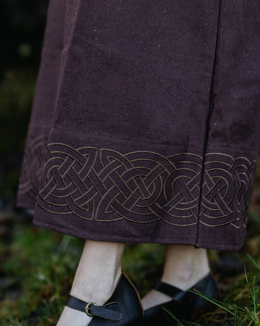 Alva Apron Dress Borwn - suknia fartuchowa