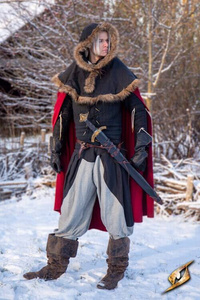 Knights Scabbard Black/Dark Brown 75 cm - Faux Leather - pochwa na miecz larpowy