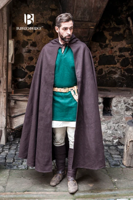 Hooded Cloak Hibernus - Wool - Green
