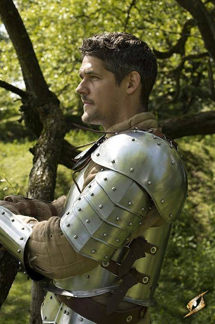 Shoulder Plates Warrior - Polished Steel