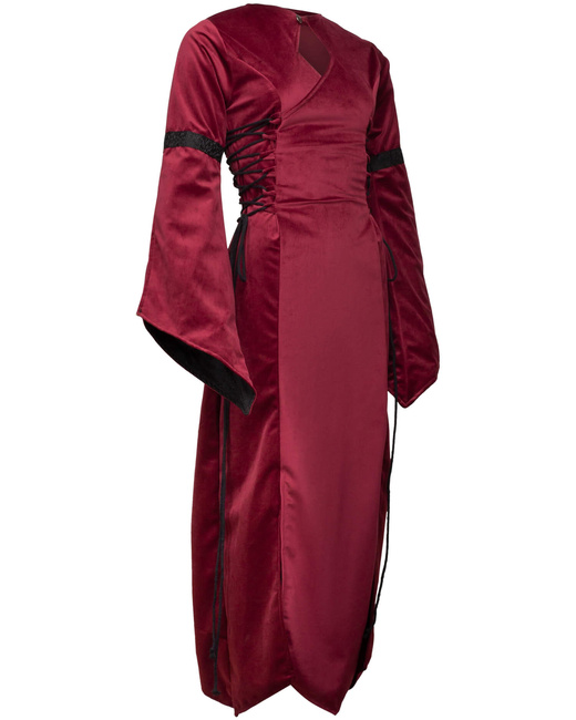 Antaris Dress Velvet - Bordeaux- aksamitna suknia